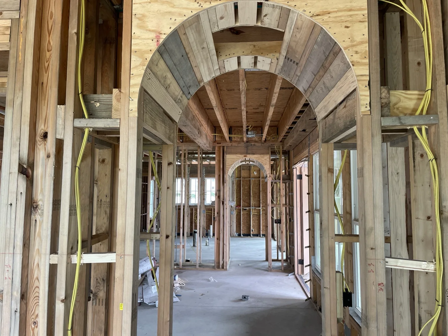 Arched framing detail